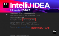 IntelliJ IDEA 最新激活码2021，激活码2020 永久破解教程 适用于2020.3.2 推荐 亲测可用